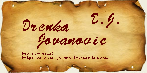 Drenka Jovanović vizit kartica